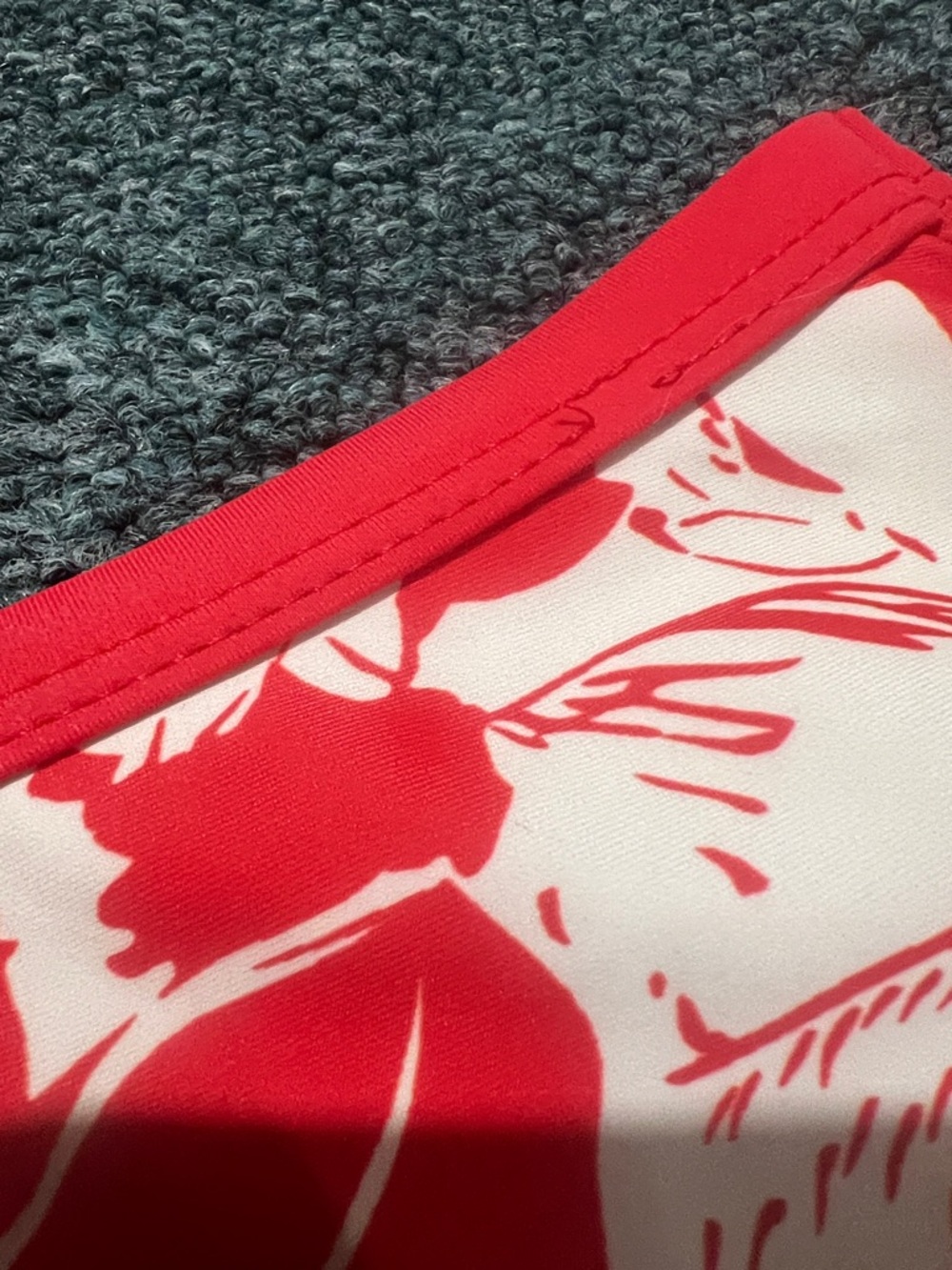 NWT COMMENSE 3 piece beach vacation Red Floral Bikini Set Maxi Skirt high waist - Picture 14 of 15